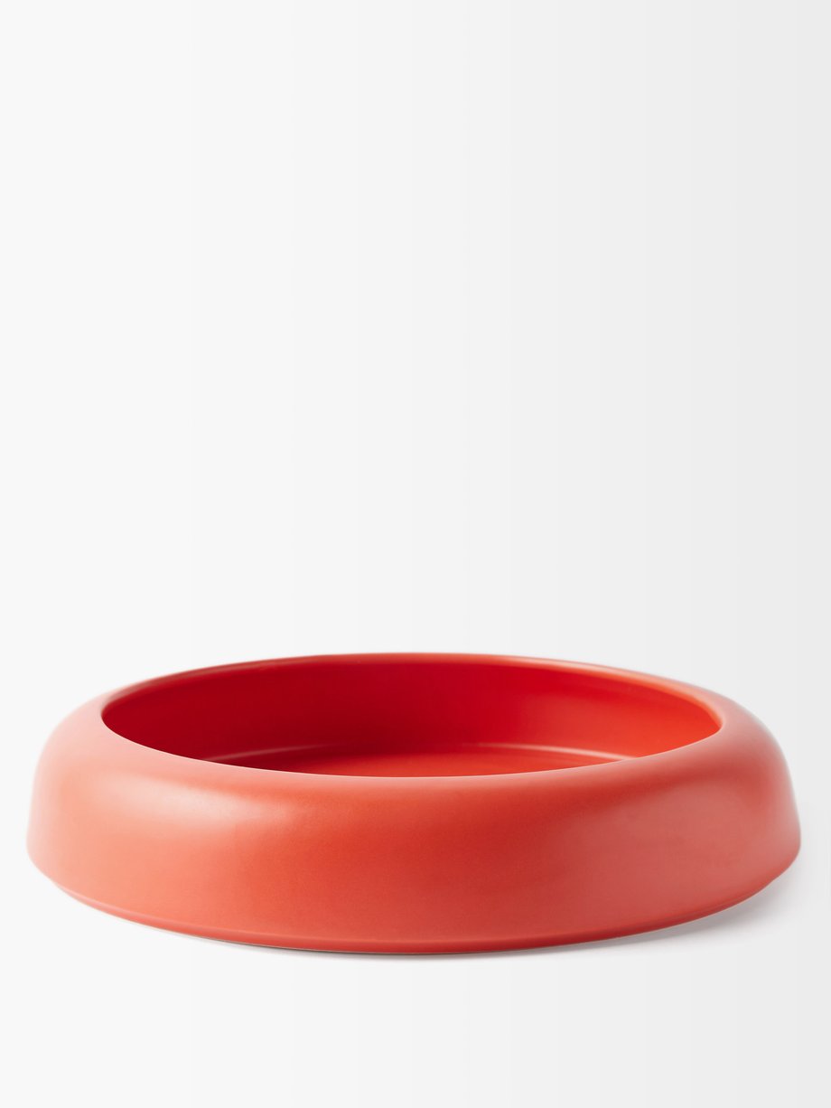 라위 오마 도기 볼 라지 Raawii Red Omar large earthenware bowl