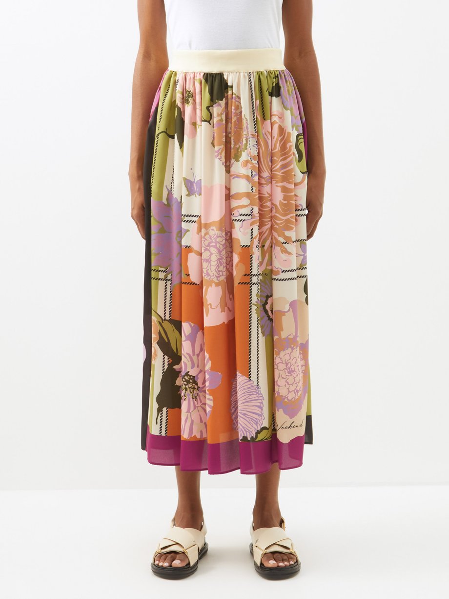 Pink print Eritrea skirt | Weekend Max Mara | MATCHESFASHION UK