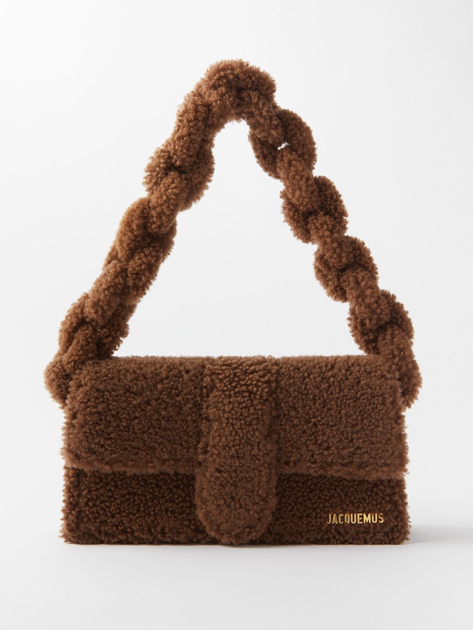 Bambidou shearling shoulder bag Brown Jacquemus | MATCHESFASHION FR
