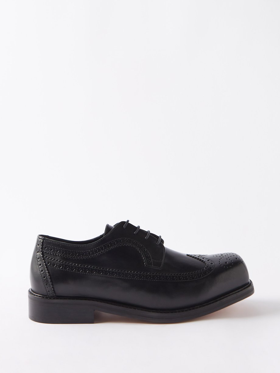 Mens Martlett Leather Square-toe Brogues MATCHESFASHION Men Shoes Flat Shoes Brogues Black 