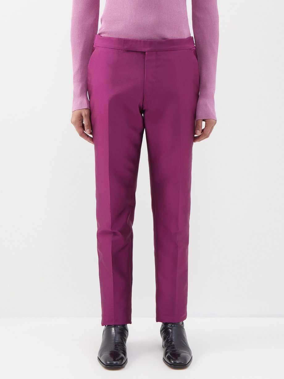 Pink Cooper twill trousers | Tom Ford | MATCHESFASHION AU