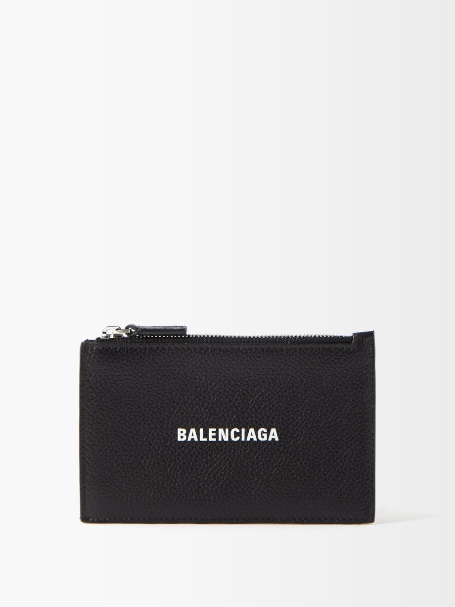 발렌시아가 Balenciaga Black Cash leather cardholder