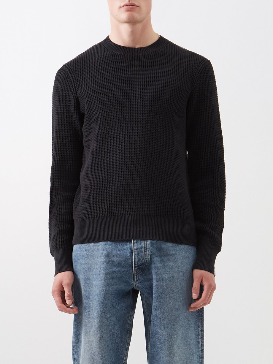 Dexter waffle-knit cotton sweater Black Rag & Bone | MATCHESFASHION FR