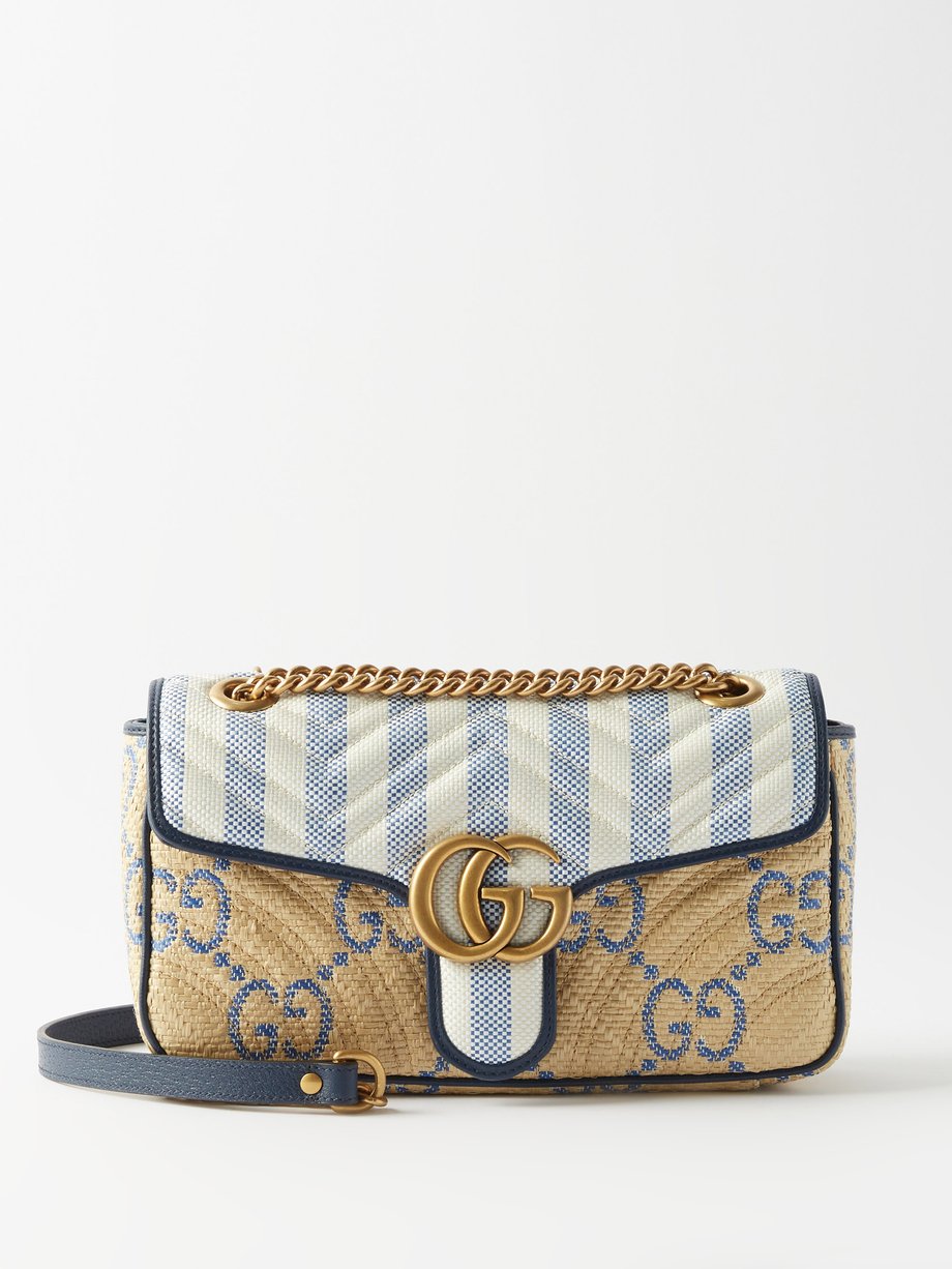 gucci marmont striped bag