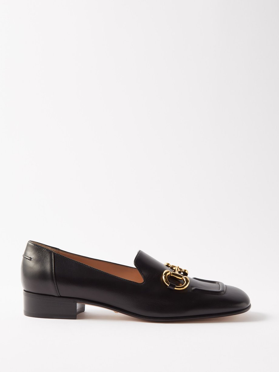 Black Horsebit leather loafers | Gucci | MATCHESFASHION US