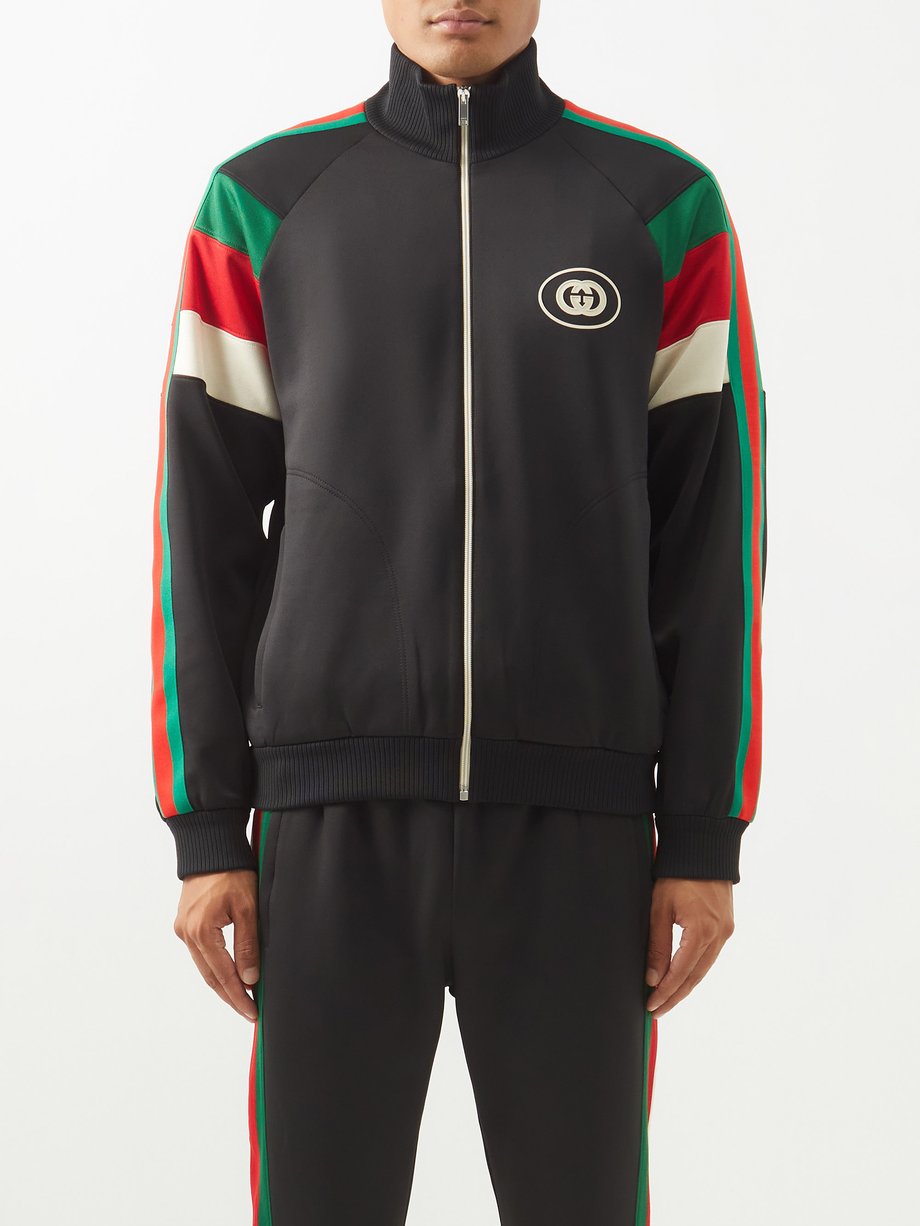surface Goneryl dispersion Black Web stripe neoprene and jersey track jacket | Gucci | MATCHESFASHION  US