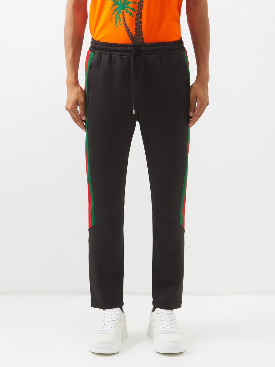 Black Web stripe neoprene track pants | Gucci | MATCHESFASHION UK