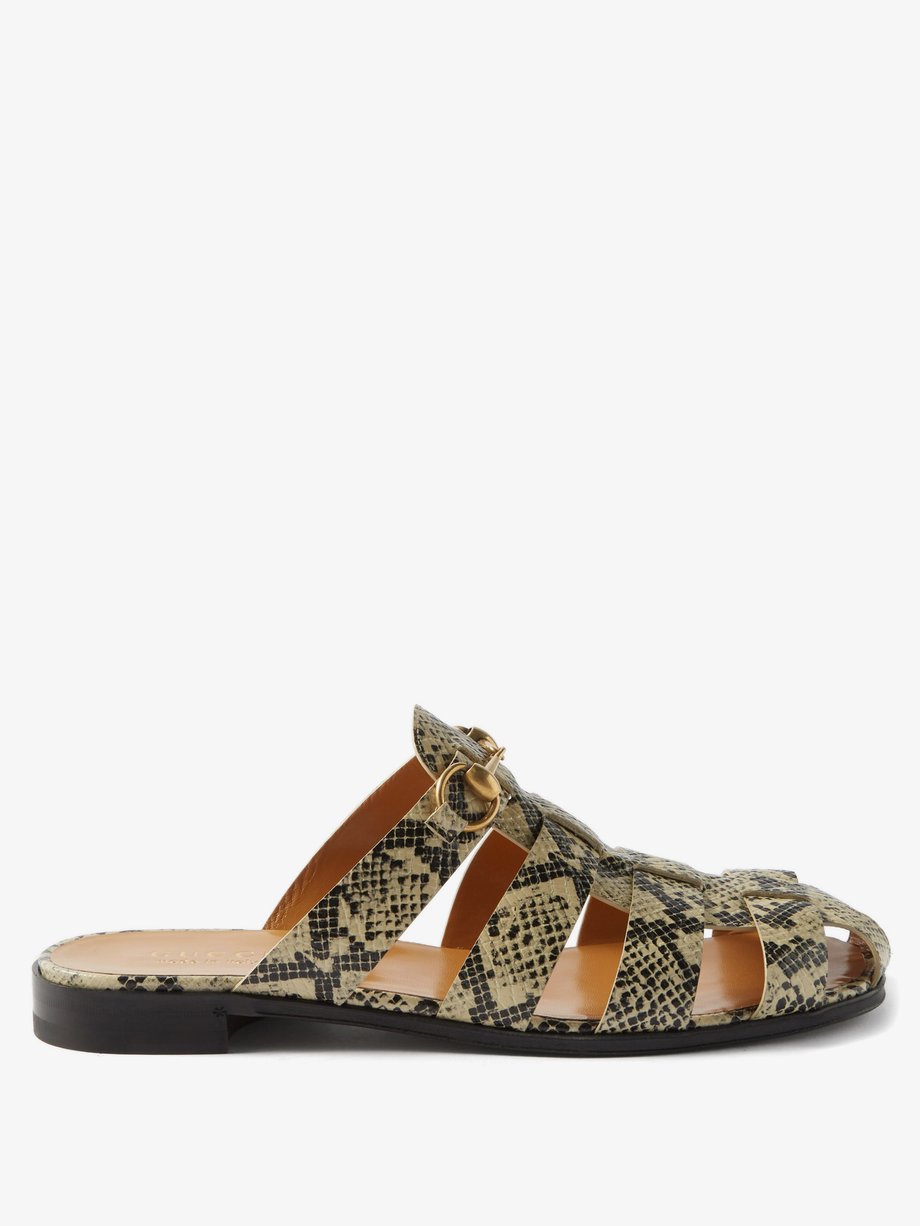 gucci python sandals