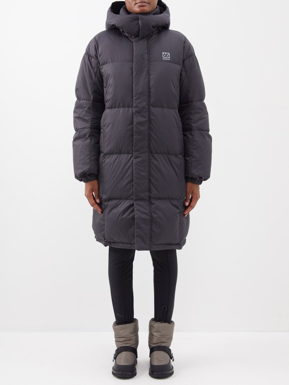 66°North Black Dyngja hooded quilted down ski jacket | 매치스패션, 모던 럭셔리 온라인 쇼핑