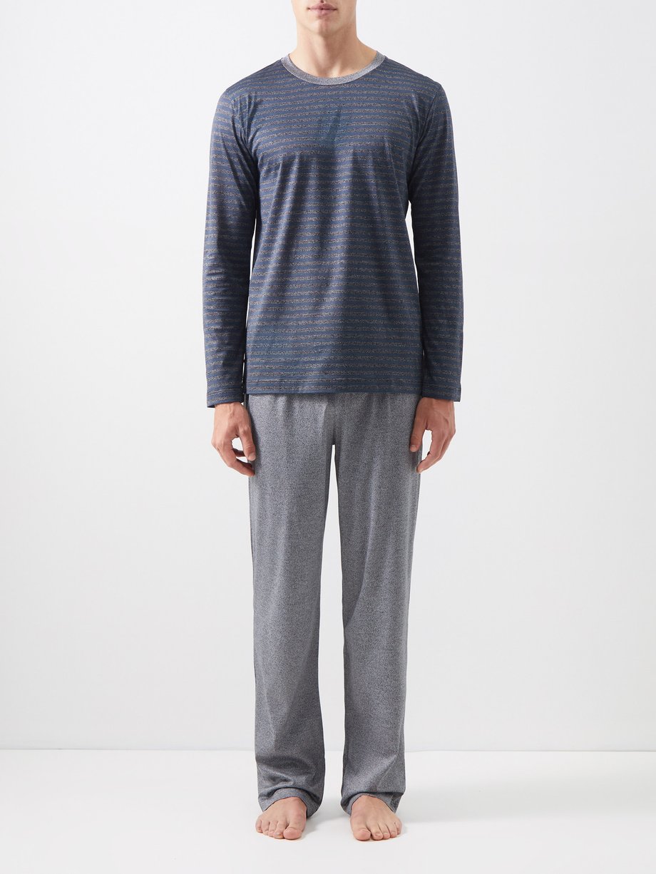 Blue Striped cotton pyjamas | Zimmerli | MATCHESFASHION UK