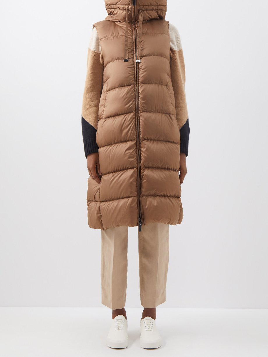 Max Mara Brown Seivest sleeveless coat | 매치스패션, 모던 럭셔리 온라인 쇼핑