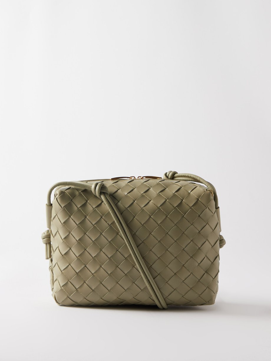 보테가 베네타 Bottega Veneta Green Loop small Intrecciato-leather cross-body bag