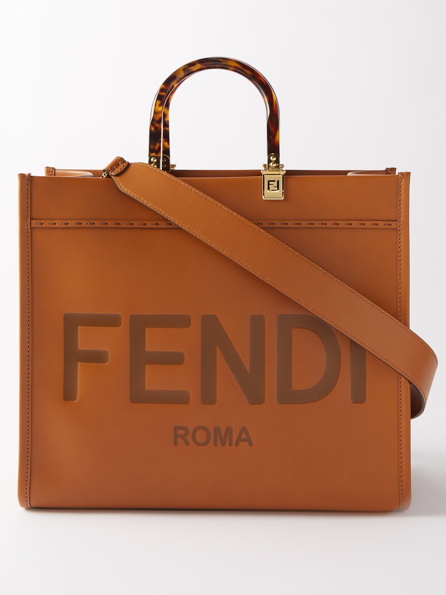 Fendi Fendi Sunshine medium leather tote bag Tan｜MATCHESFASHION（マッチズファッション)