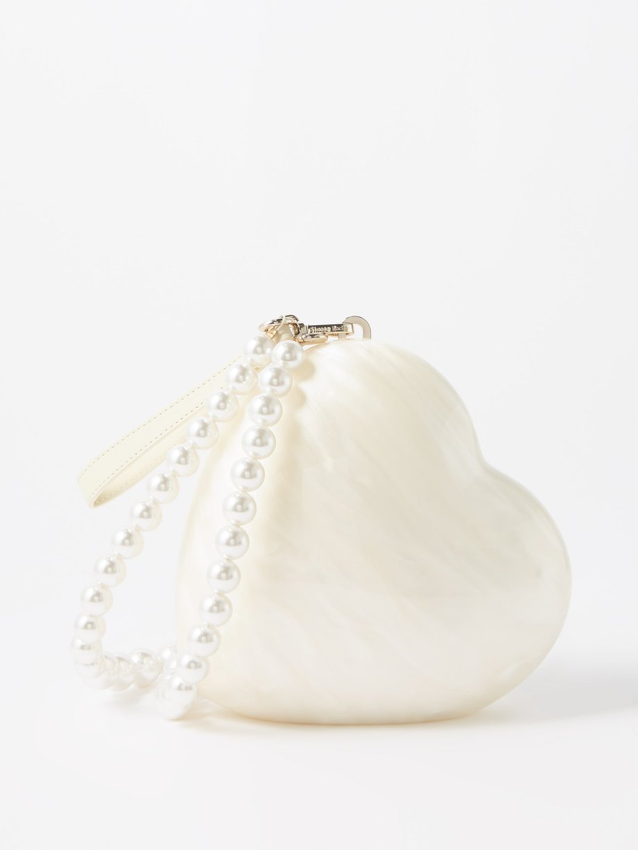 Neutral Heart medium Perspex clutch bag | Simone Rocha | MATCHESFASHION US
