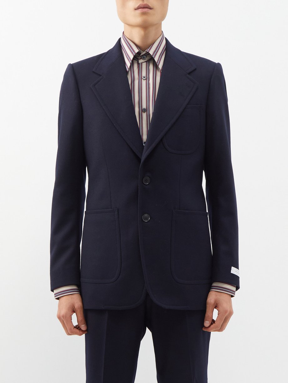 Ben Cobb x Tiger of Sweden Navy Morini single-breasted wool-twill suit ...