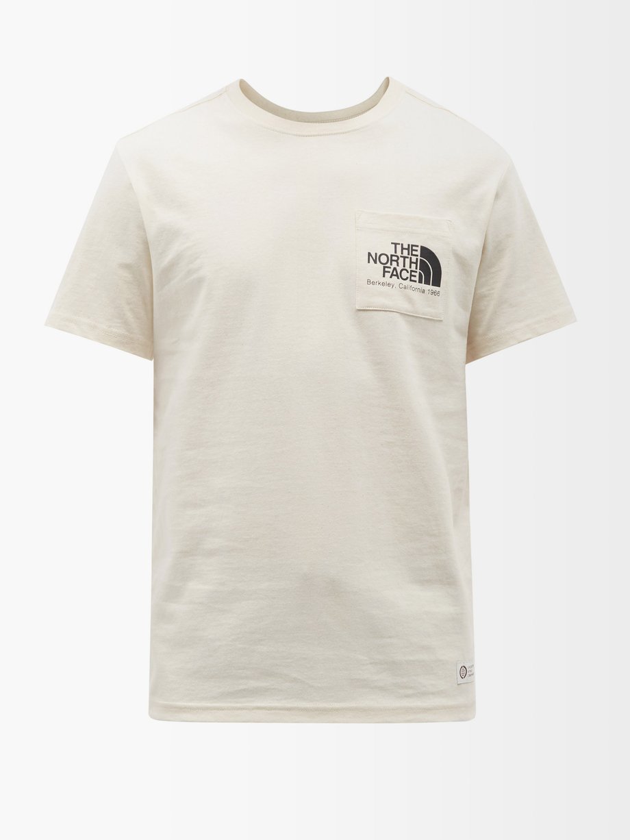 The North Face White Logo-pocket cotton-jersey T-shirt | 매치스패션, 모던 럭셔리 ...