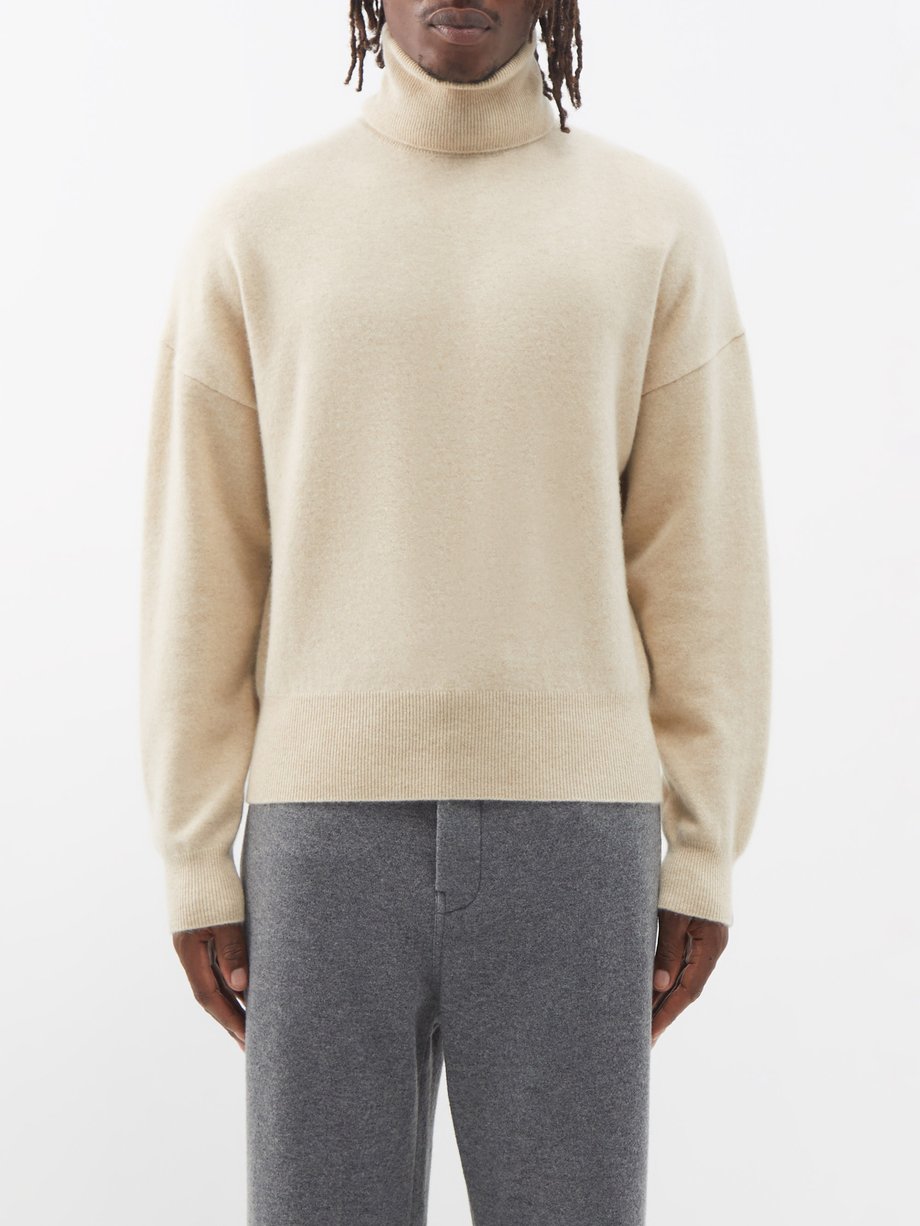 Extreme Cashmere Beige Jill roll-neck cashmere-blend sweater | 매치스패션