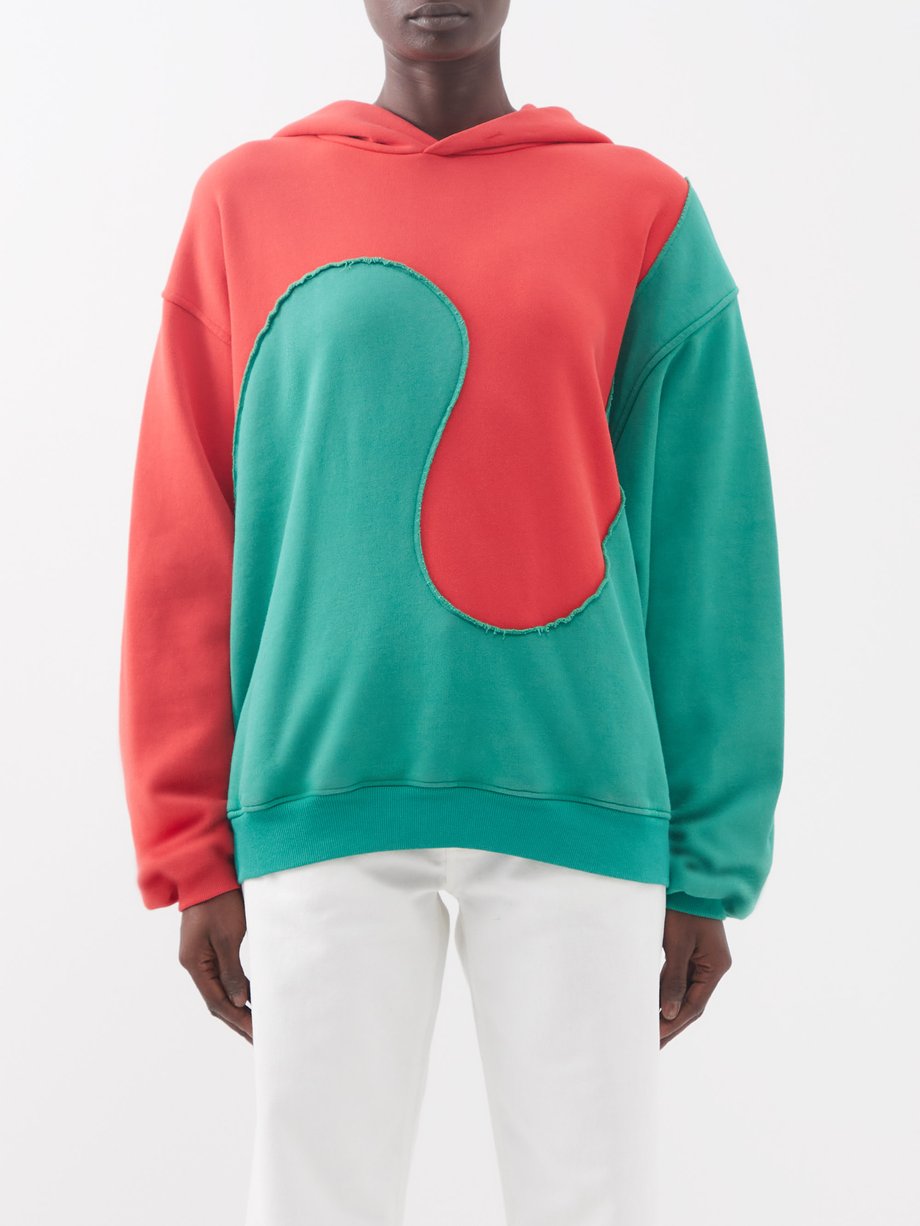 Red Swirl colour-blocked cotton-blend hoodie | ERL | MATCHESFASHION US
