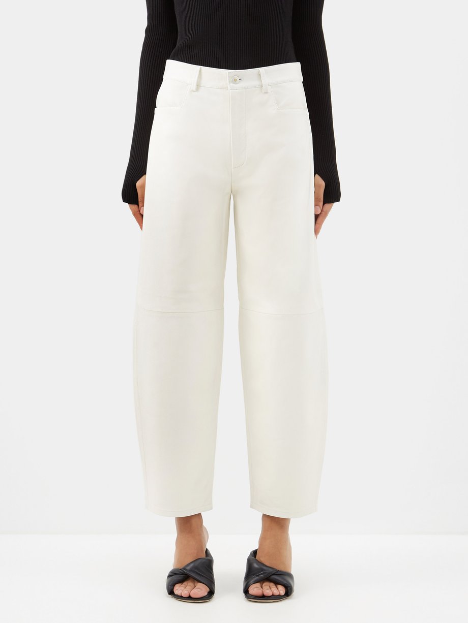 White Chamomile barrel-leg leather trousers | Wandler | MATCHESFASHION UK
