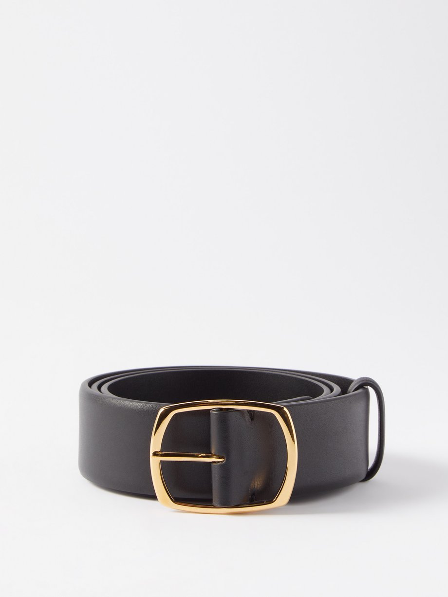 The Row Black Oval leather belt | 매치스패션, 모던 럭셔리 온라인 쇼핑