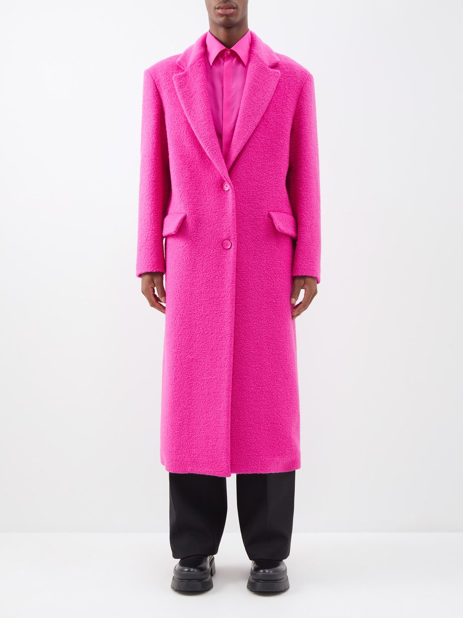 Valentino BRIGHT PINK Single-breasted wool-blend overcoat | 매치스패션, 모던 ...