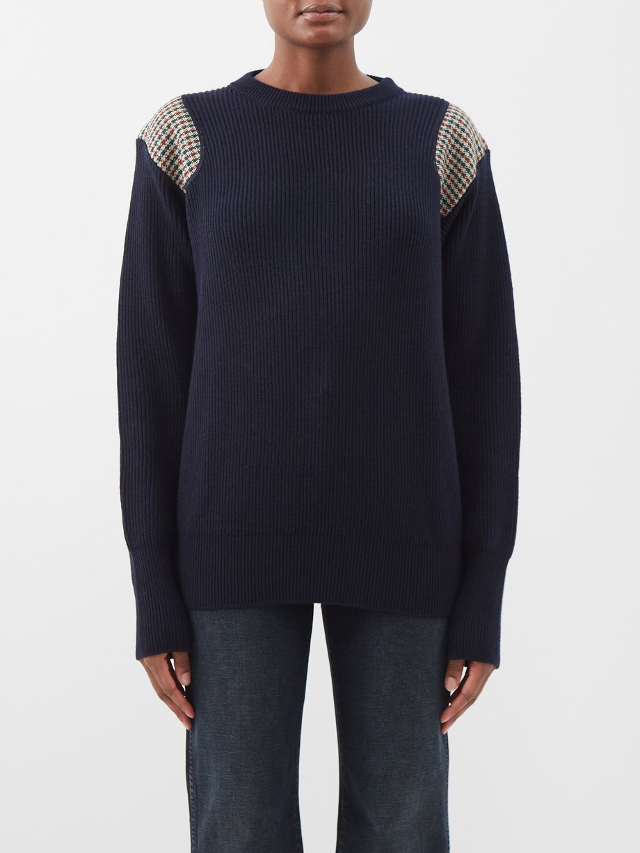 Giuliva Heritage Navy The Lucio wool-tweed sweater | 매치스패션, 모던 럭셔리 온라인 쇼핑