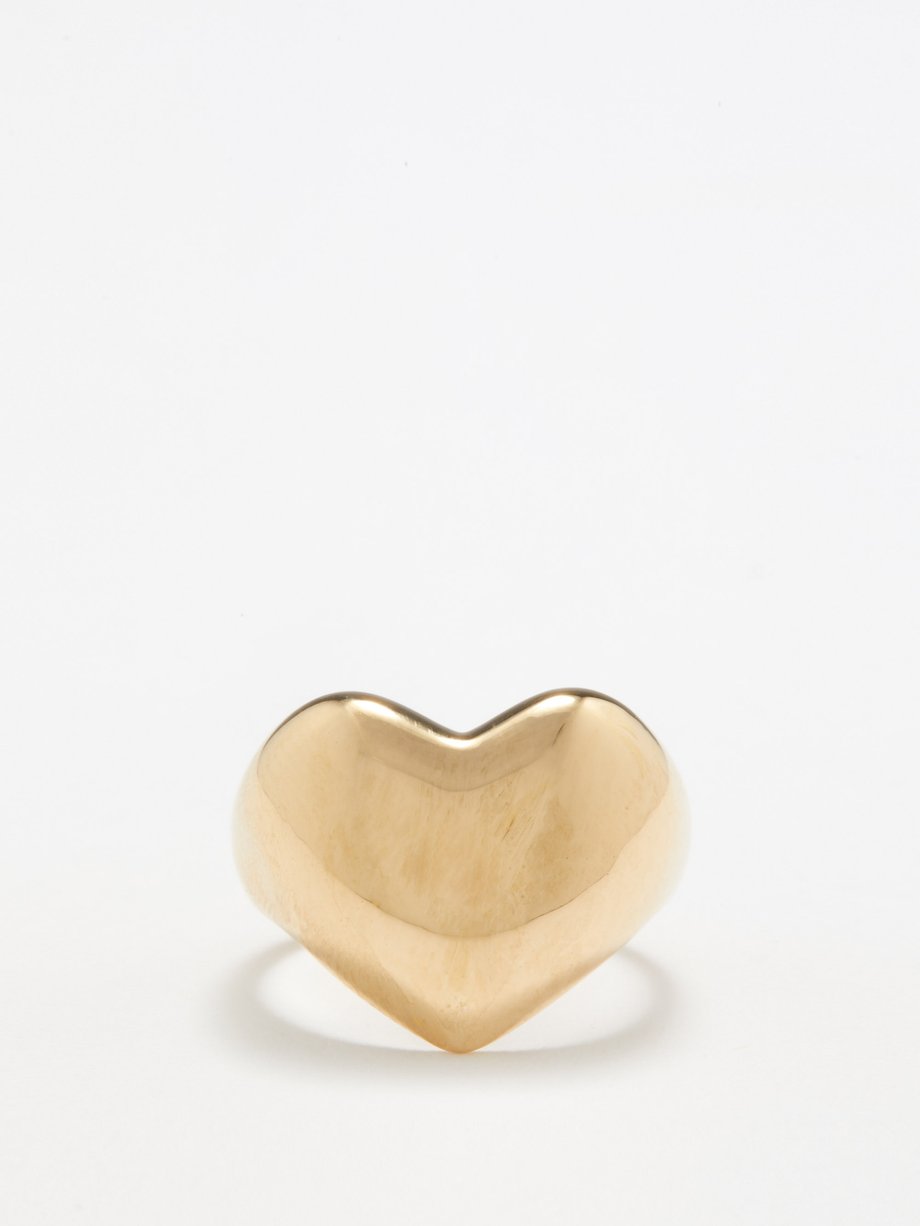 Gold Large Heart 14kt gold-filled ring | Annika Inez | MATCHESFASHION UK