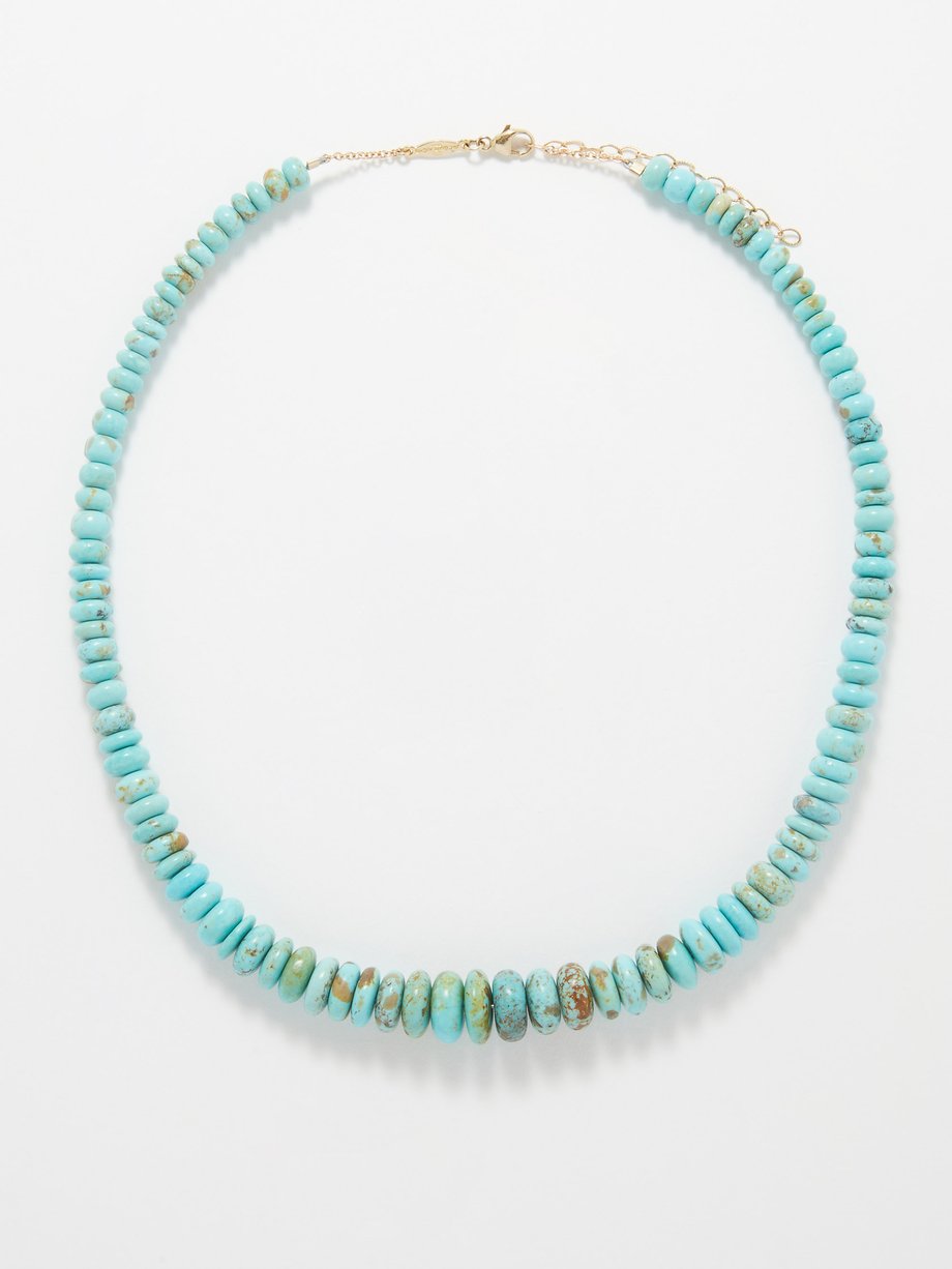 Blue Turquoise & 14kt gold necklace | Jacquie Aiche | MATCHESFASHION UK