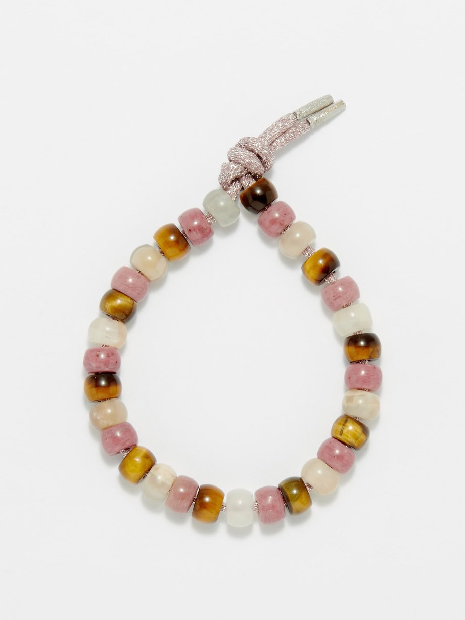 Womens Love Bead And Lurex Necklace & Bracelet Set MATCHESFASHION Women Accessories Jewelry Bracelets Pink Multi 