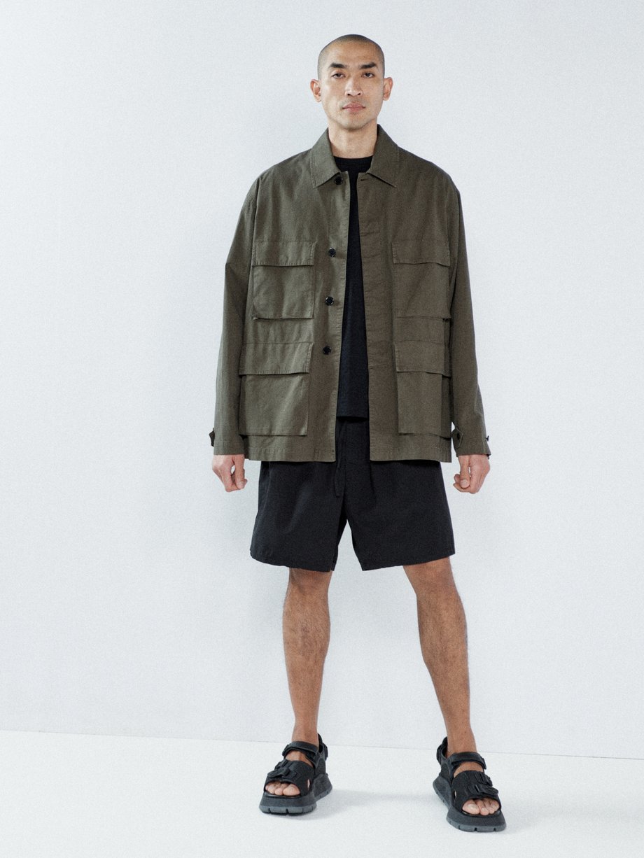 Green Multi pocket cotton army jacket | Raey | MATCHESFASHION UK
