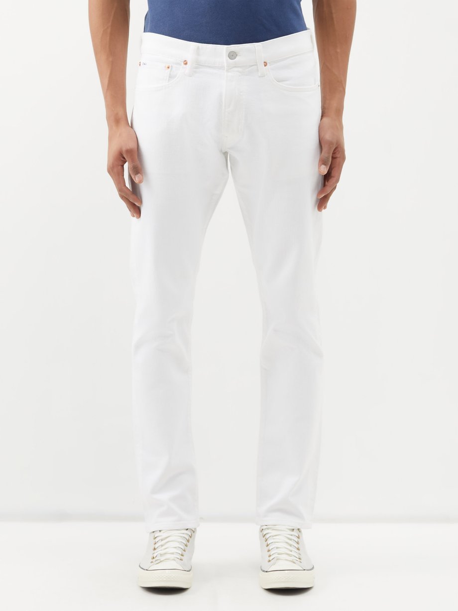 Polo Ralph Lauren White Sullivan slim-leg jeans | 매치스패션, 모던 럭셔리 온라인 쇼핑