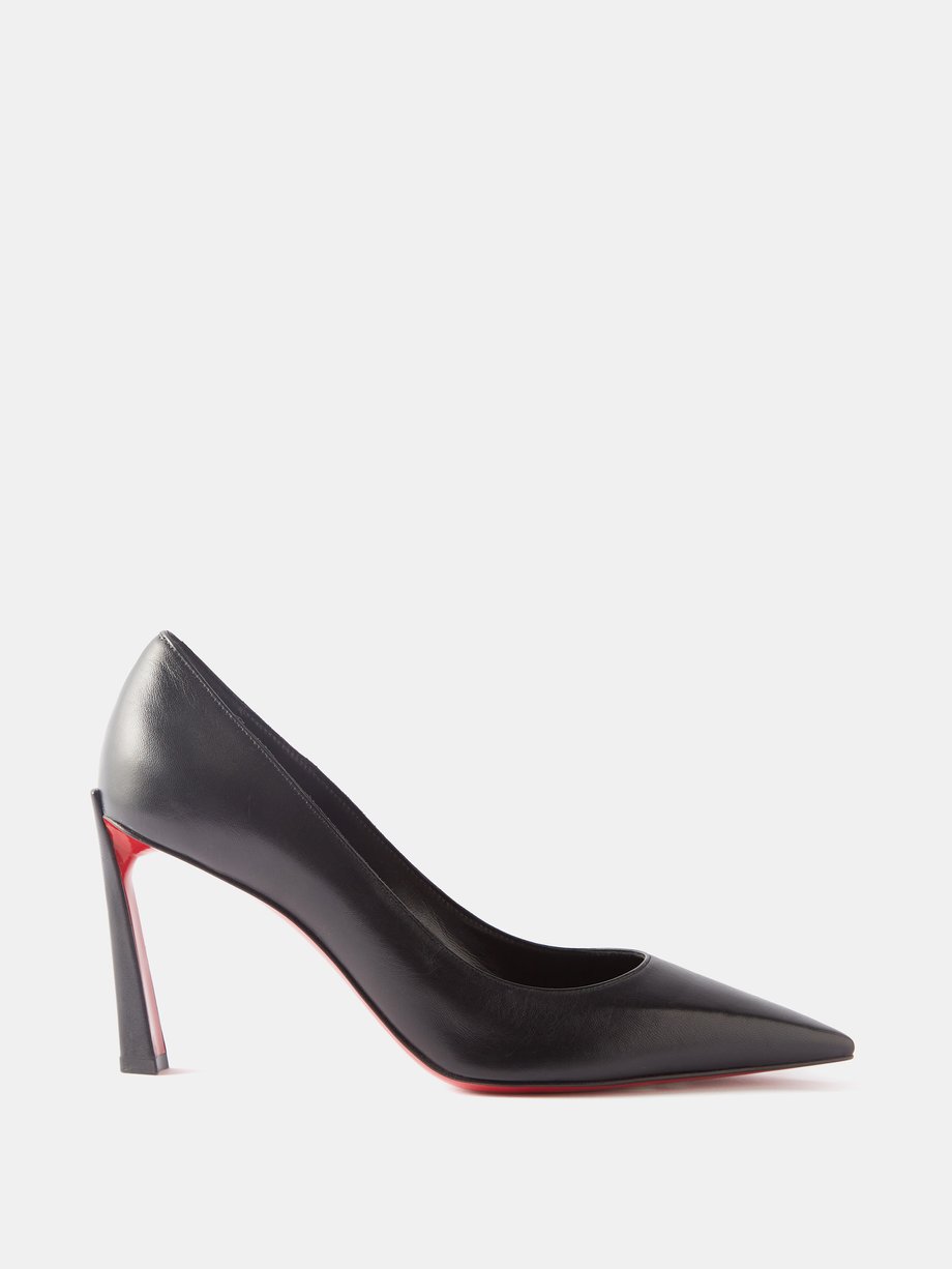 Black Condora 85 slanted-heel leather pumps | Christian Louboutin ...