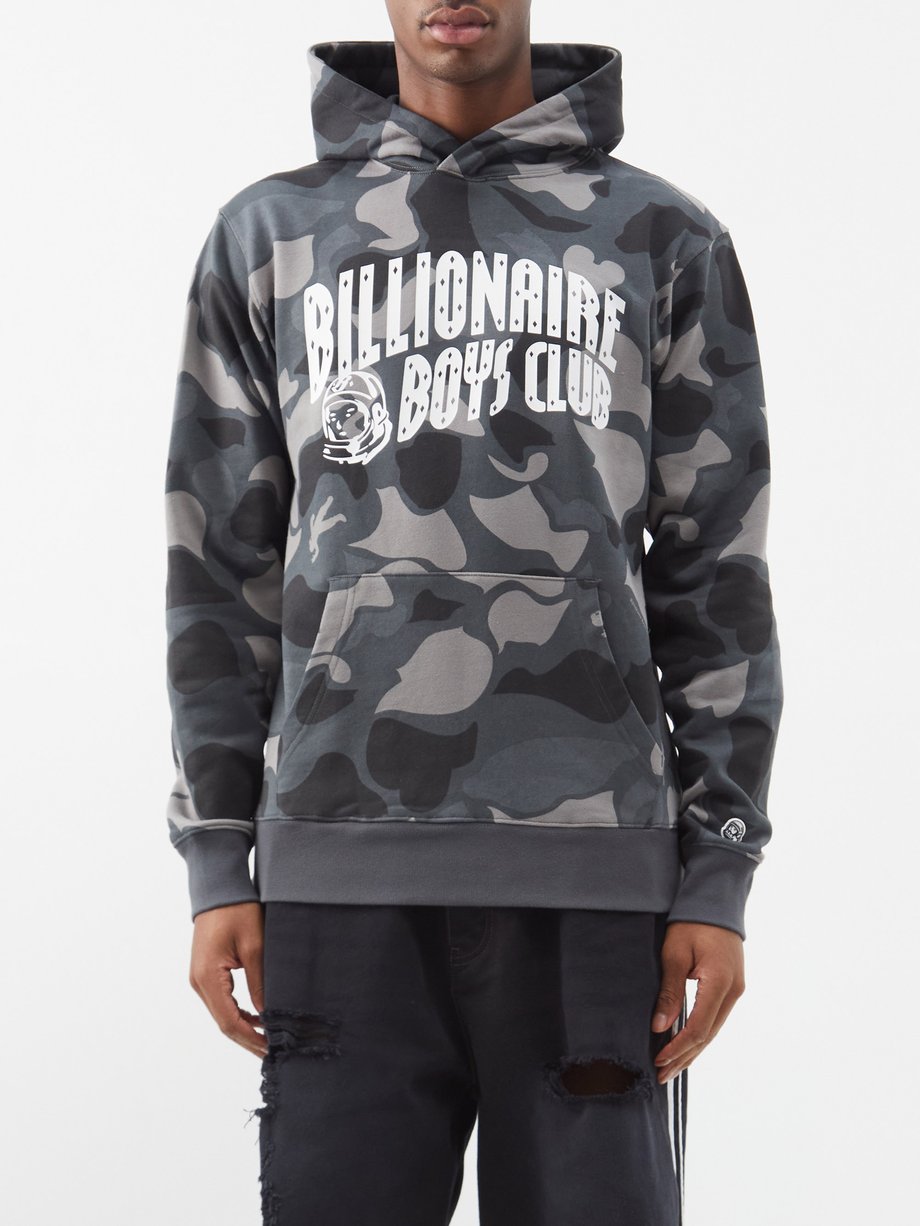 Black Logo camouflage-print cotton hoodie | Billionaire Boys Club ...