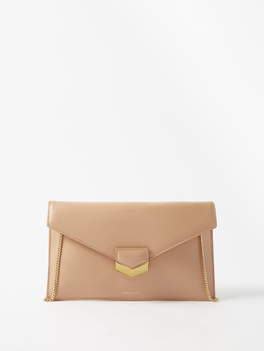 Pink London leather clutch bag | Demellier | MATCHESFASHION UK