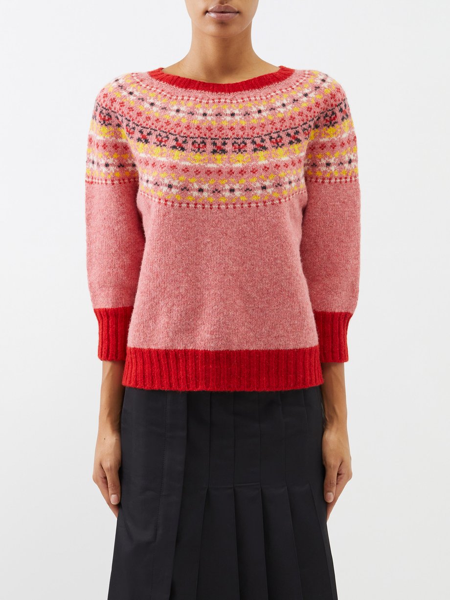 Nessa Fair Isleknit sweater Pink Molly Goddard MATCHESFASHION FR