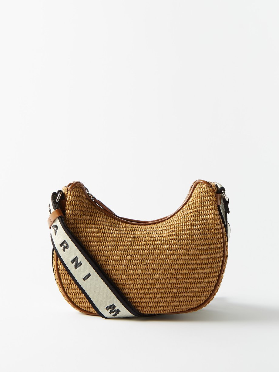 Marni Beige Bey small raffia cross-body bag | 매치스패션, 모던 럭셔리 온라인 쇼핑