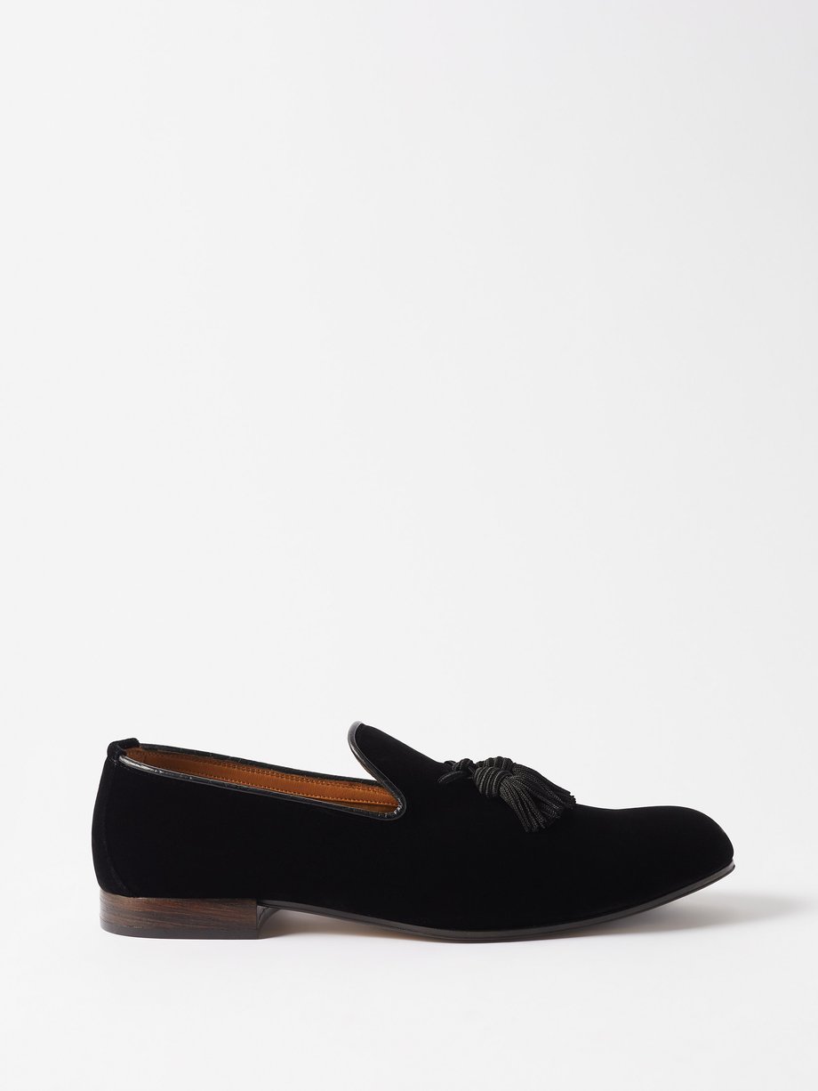 Black Nicholass tasselled velvet loafers | Tom Ford | MATCHESFASHION AU