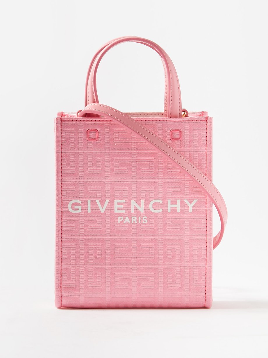 Givenchy Pink G-Tote mini coated-canvas tote bag | 매치스패션, 모던 럭셔리 온라인 쇼핑