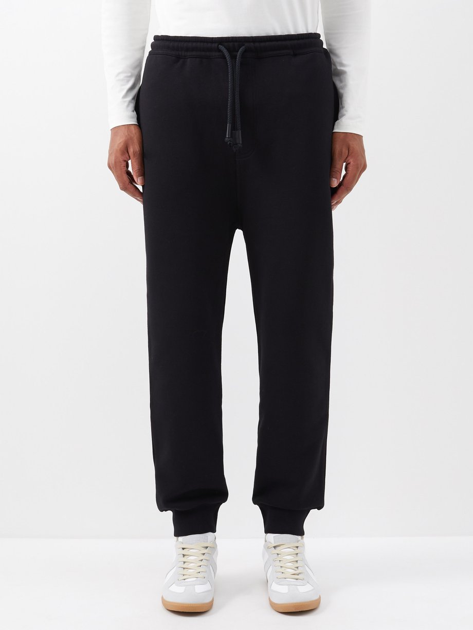 Black Anagram-embroidered cotton-jersey track pants | LOEWE ...