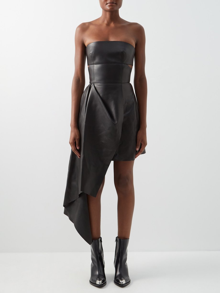 mcqueen leather dress