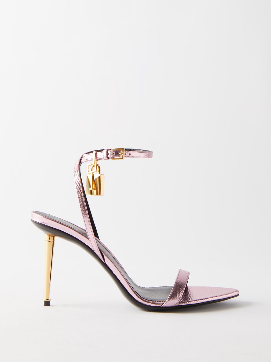 Naked 105 croc-effect leather sandals Pink Tom Ford | MATCHESFASHION FR