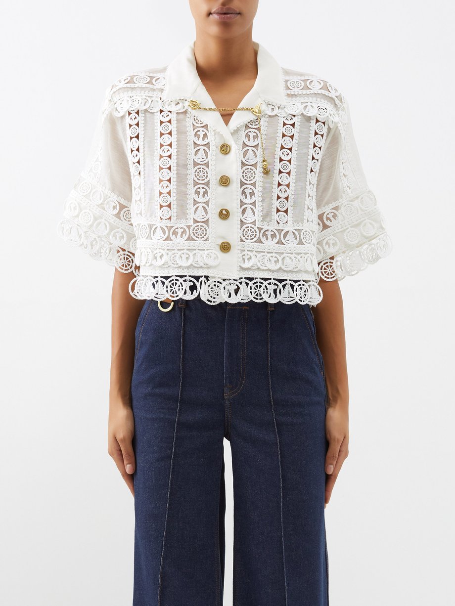 combined lace top zara