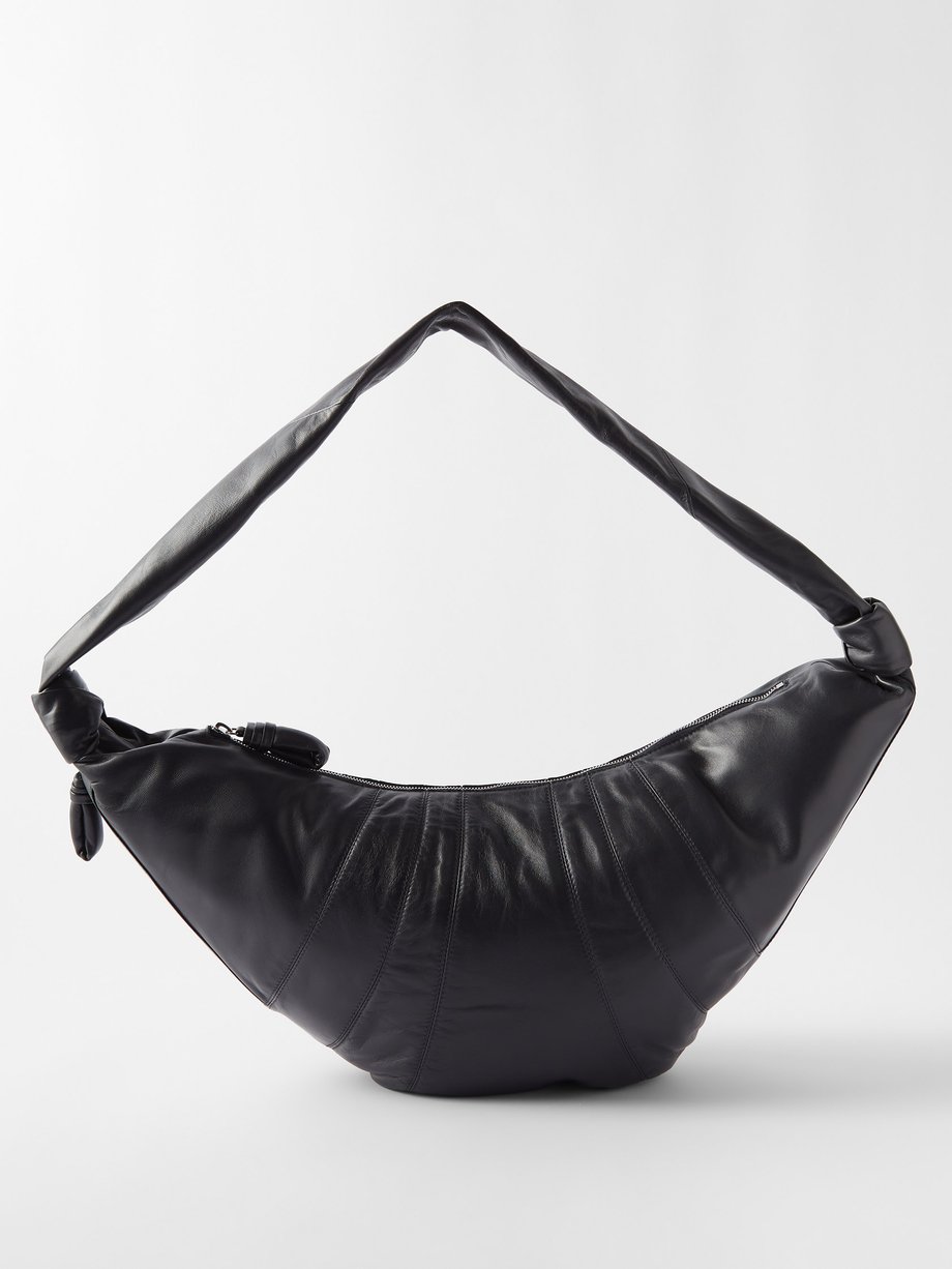 Lemaire Grey Croissant large leather belt bag | 매치스패션, 모던 럭셔리 온라인 쇼핑