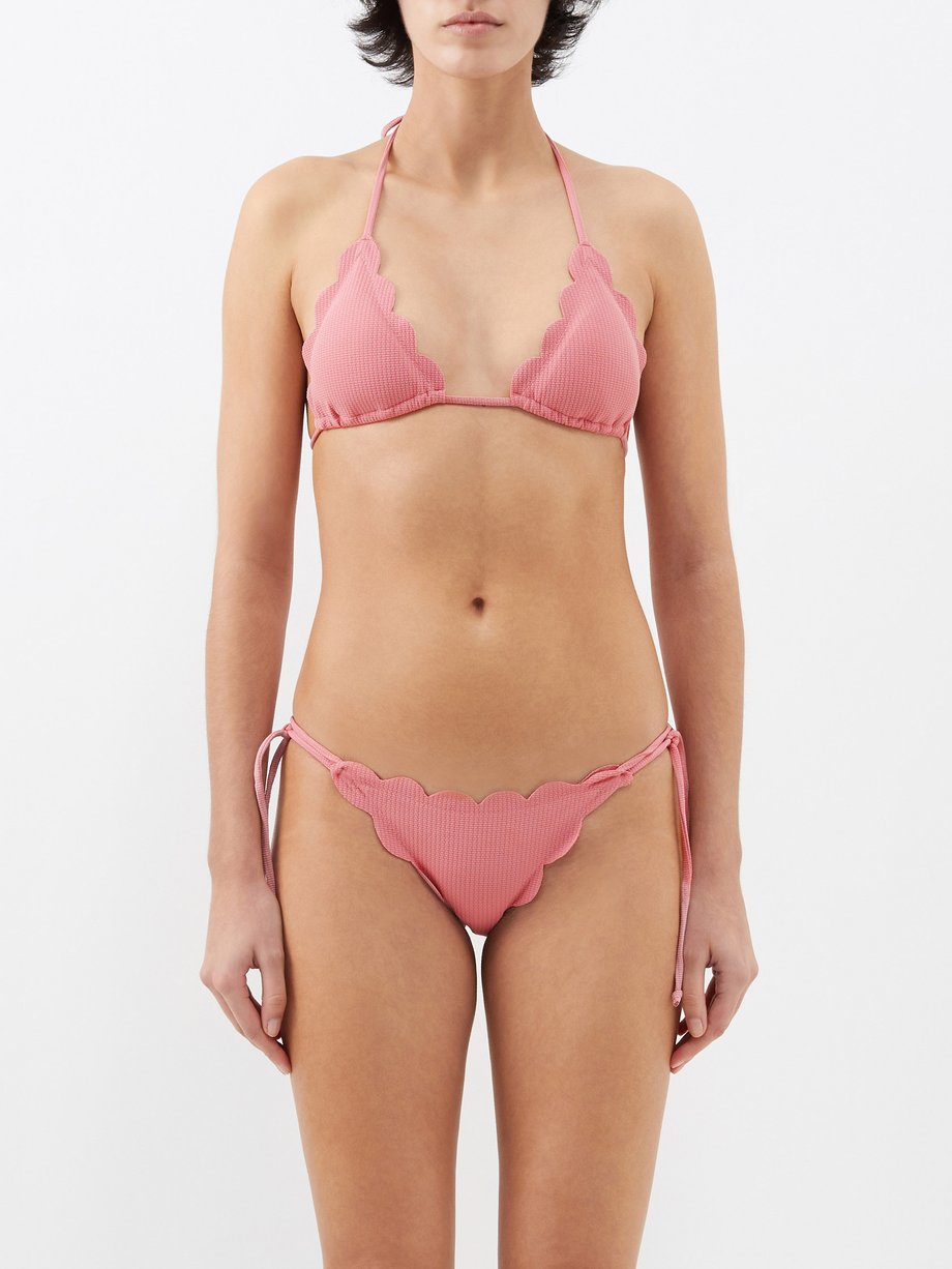 Pink Broadway Scalloped Triangle Bikini Top Marysia Matchesfashion Uk