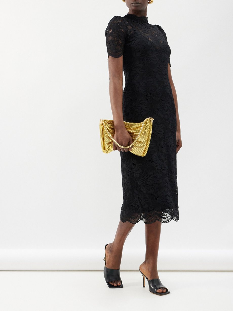 Paco Rabanne Black Floral-lace dress | 매치스패션, 모던 럭셔리 온라인 쇼핑