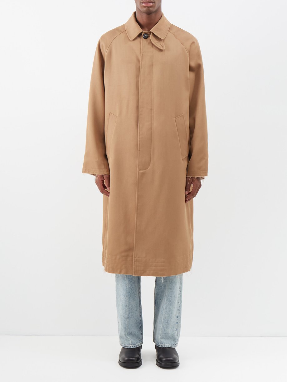 Camel Raglan-sleeve wool-twill car coat | Our Legacy | MATCHESFASHION UK