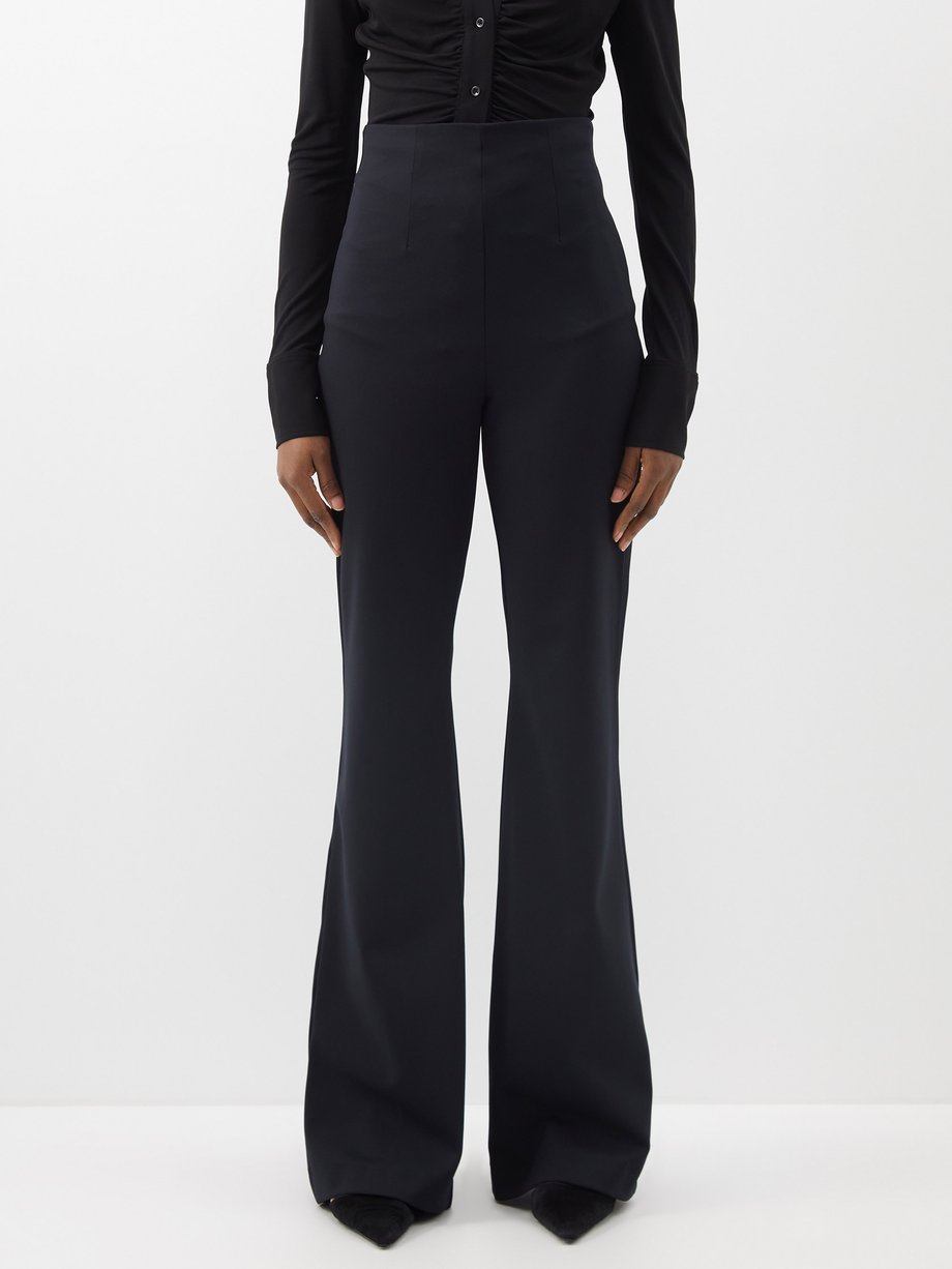 Peter high-rise stretch-jersey trousers Black Sportmax | MATCHESFASHION FR