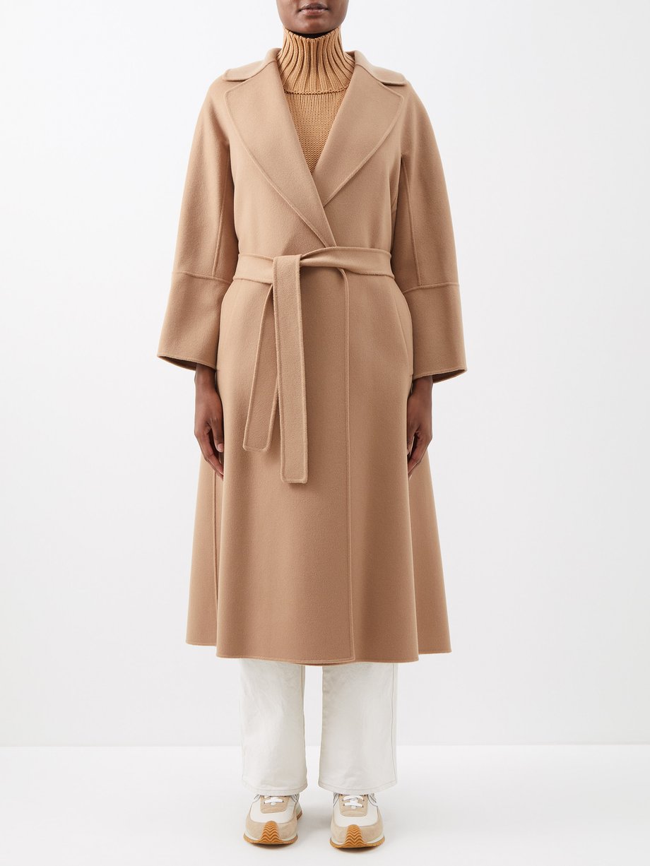 S Max Mara Beige Elisa wrap coat | 매치스패션, 모던 럭셔리 온라인 쇼핑