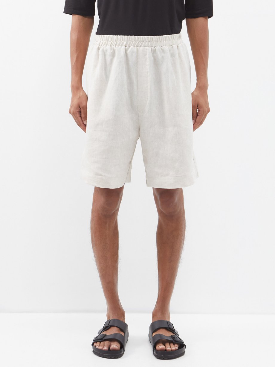 White Elasticated Waist Cotton Shorts Albus Lumen Matchesfashion Au