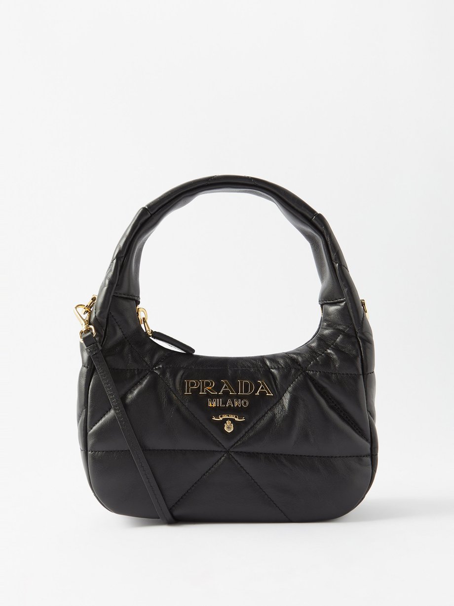 Quilted leather clutch bag Black Prada | MATCHESFASHION FR
